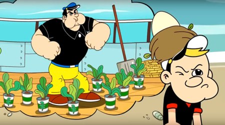 popeye cartoon, spinach popeye
