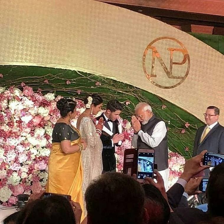 narendra modi at priyanka chopra reception