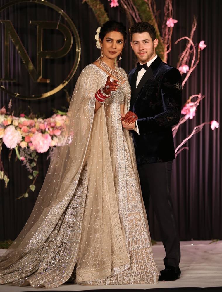 Priyanka Chopra Jonas wears Sabyasachi for her Mumbai wedding reception |  VOGUE India