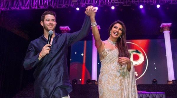 Priyanka Chopra and Nick Jonas at sangeet ceremony