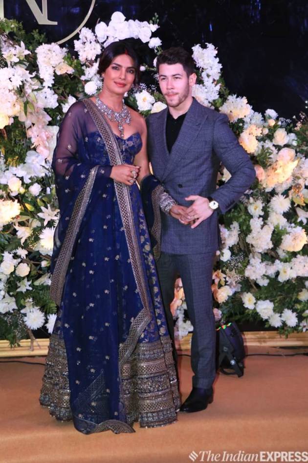 Priyanka Chopra and Nick Jonas media reception photos
