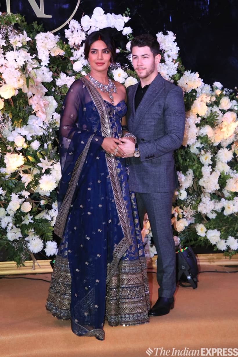Priyanka Chopra and Nick Jonas media reception photos
