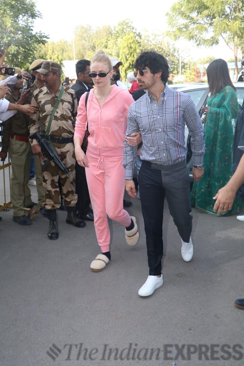 Nick Jonas' brother Joe Jonas, with his fiancee and Game of Thrones actor Sophie Turner