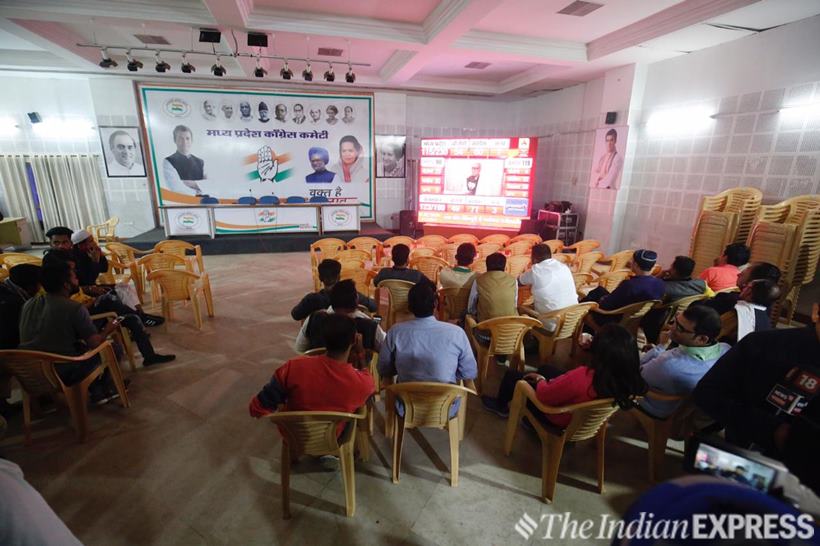 Celebrations, disappointments at party offices as results pour in