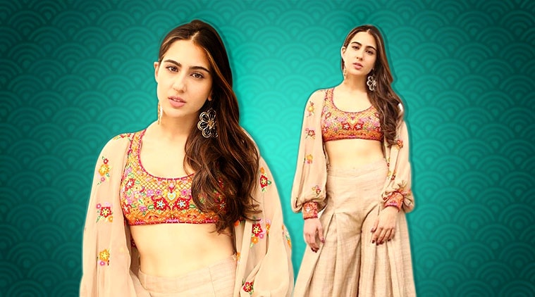 Sara Ali Khan, Sara Ali Khan fashion, Sara Ali Khan ethnic wear, sara ali khan updates, sara ali khan latest pics, sara ali khan latest news, Sara Ali Khan movie, Sara Ali Khan kedarnath, Sara Ali Khan abu jani sandeep khosla, Sara Ali Khan pictures, celeb fashion, bollywood fashion, indian express, indian express news