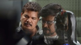 shankar and rajinikanth on 2.0 sets
