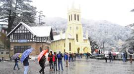 shimla-church After several years, Shimla witnesses early December snowfall