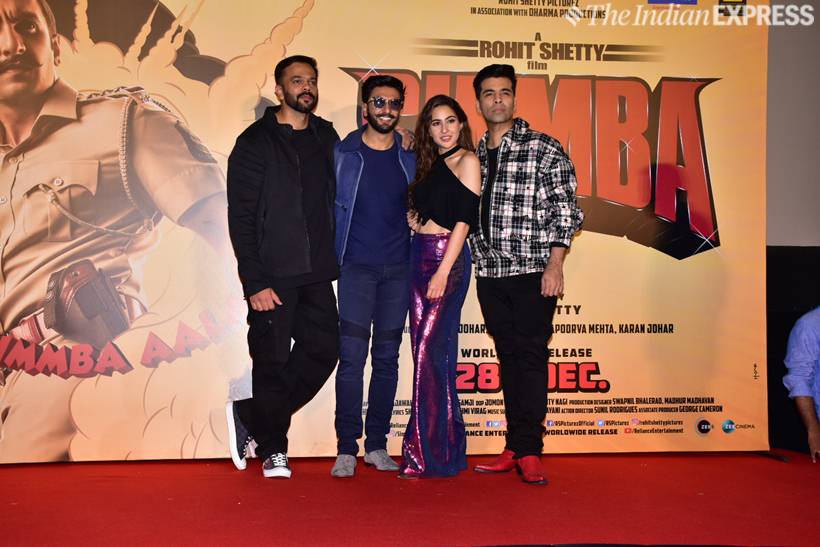 ranveer singh with simmba star cast