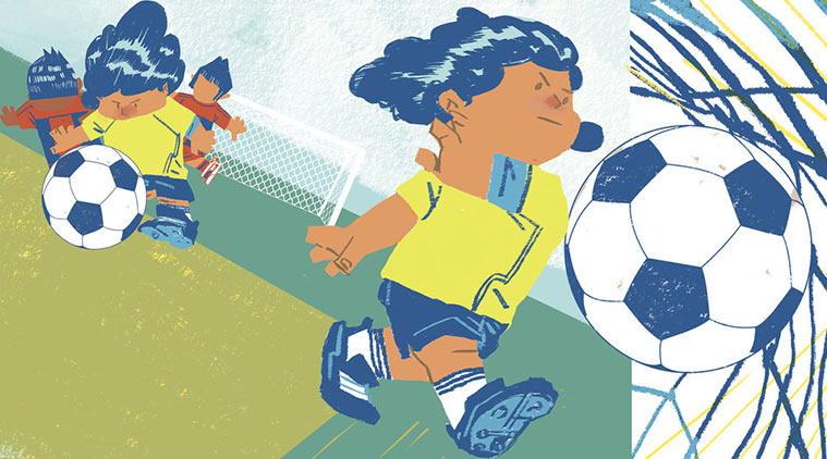 Short story: Divya has to play football, but she has the sniffles ...