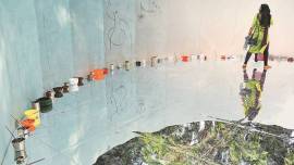 kerala floods, art installation, art and culture, exhibition, artists impression, Song Dong, Jun Nguyen-Hatsushiba, Julie Gough, EB Itso, Barthelemy Toguo, Marzia Farhana, Monica Mayer, indian express