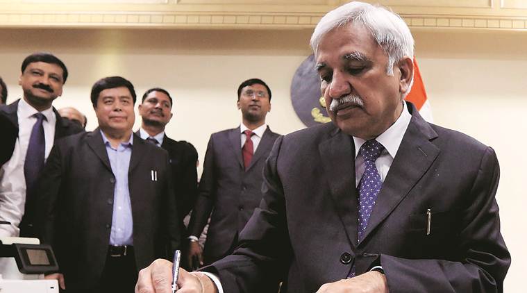  sunil arora, chief election commissioner, cec, sunil arora cec, election commission of india, electronic voting machines, evm hacking, voter verified paper audit trail, vvpat, indian express