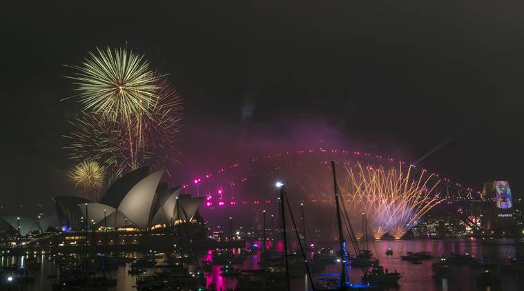 The show was to feature more than 100,000 pyrotechnic effects accompanied by music culminating at midnight with ``(You Make Me Feel Like) A Natural Woman,'' made famous by Aretha Franklin, who died in August. Police said they were taking precautions to prevent any terrorist attack, but assured revelers there was no specific threat.``We put obstacles between those large crowds and vehicles to ensure people can get in and out safely and enjoy their night in safety,'' police Acting Deputy Commissioner Mark Walton said.