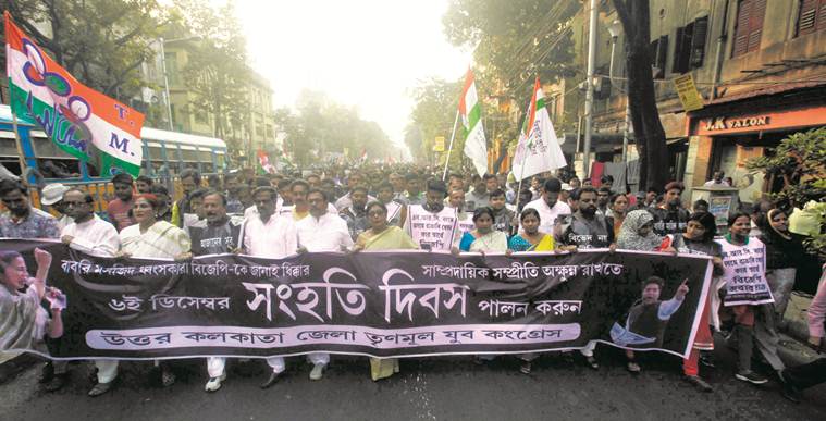 On day Babri Masjid was demolished, TMC, Left march to ‘condemn communal politics’