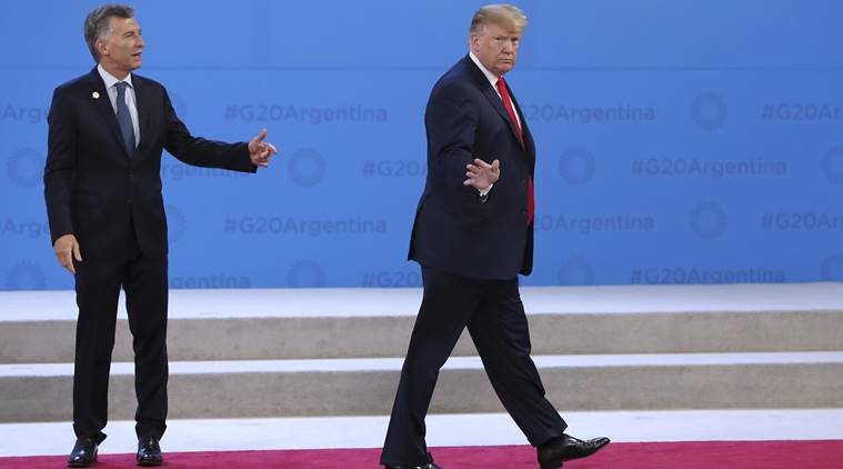 Donald Trump, US president, Mauricio Macri, Argentina President, G20 summit, world news, global news, indian express