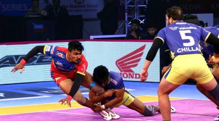 UP Yoddha and Tamil Thalaivas played out a thrilling 25-25 tie in a tense encounter of Vivo Pro Kabaddi Season 6. (Source: PKL) 