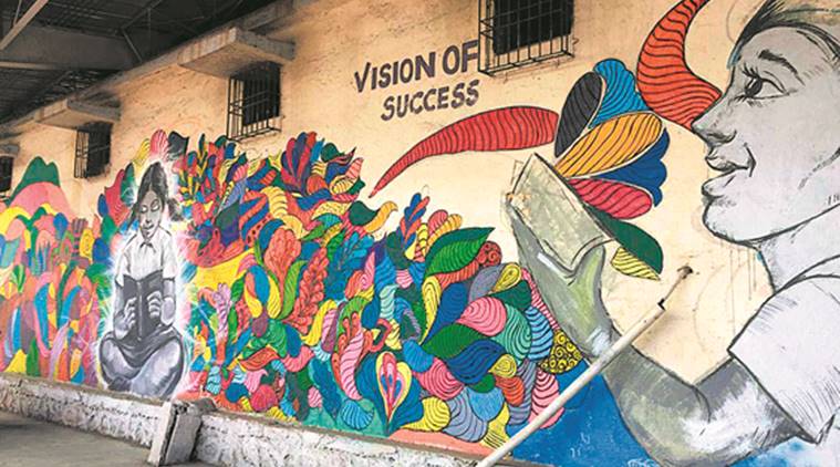 Thakurli Railway, central railway, Dombivali based painters, Maharashtra, Mumbai News, Indian Express 