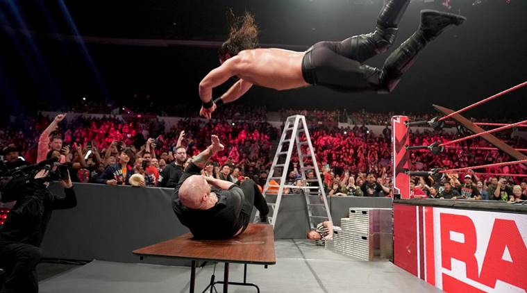 Seth Rollins and Baron Corbin on WWE Raw