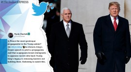 Martin Luther King Jr, MLK remembrance day, mike pence, donald trump, pence compare trump to MLK video, pence MLK speech, viral news, indian express, world news