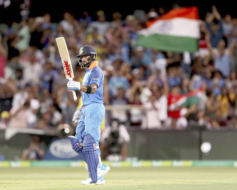 Virat Kohli hits century as India level up series against Australia