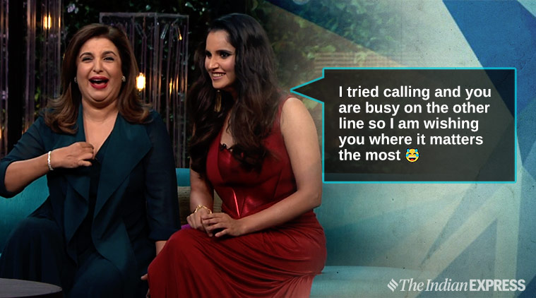 farah khan, happy birthday farah khan, sania mirza, sania mirza farah khan birthday, sania mirza funny posts, viral news, entertainment news, sports news, indian express