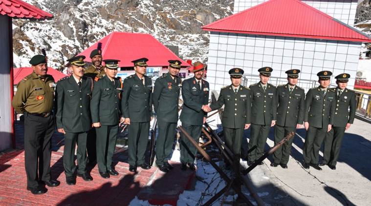 india china, india china border, indian chinese army celebrate new year, indian chinese armies new year nathu la, india china, indo china relations, india news, latest news, indian express
