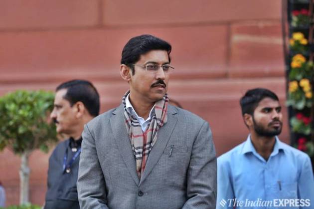 Union Minister of State (independent charge) for Information and Broadcasting Rajyavardhan Singh Rathore, Parliament, winter session parliament, Rahul Gandhi parliament, Amit Shah, Nitin Gadkari, Rahul Gandhi lok Sabha, Winter session disruptions, Shashi Tharoor, Rajyavardhan Singh Rathore, Rajya Sabha, Sumitra Mahajan, Parliament pictures, Winter session pictures, Indian express, latest news