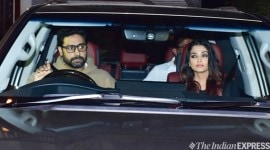 aishwarya and abhishek bachchan at sonali bendre house juhu