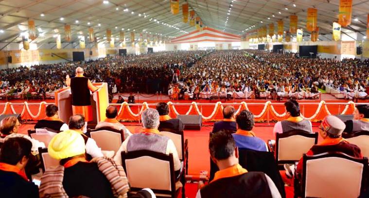 bjp national council meeting, bjp national executive meeting, bjp meeting, ramlila maidan, lok sabha elections, lok sabha elections 2019, narendra modi, pm modi, amit shah