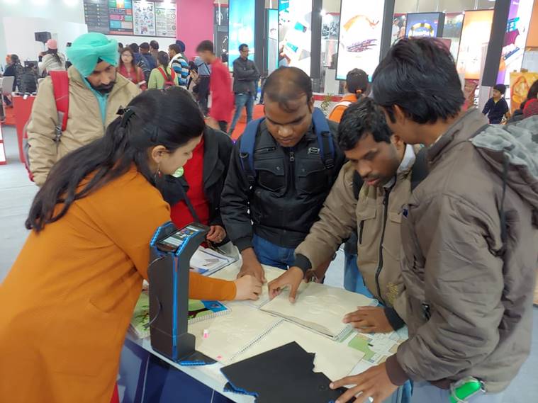 books for visually impaired, sensor for visually impaired, braille, tactile text, app for visually impaired, inclusive books, NCERT for blind, SSA for blind, sarv siksha abhiyan, Ankita Gultai, Touch vision, Book fair delhi, iit delhi, IIT startup, IIM startup, women satrtup, female scientist, IIM Ahemdabad, IIT admission, IIM Admission, education news,
