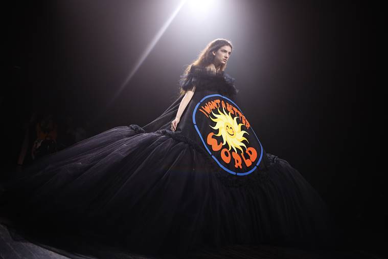 Slogan Gowns Are Now A Thing Thanks To Dutch Designers Viktor And Rolf Lifestyle News The Indian Express