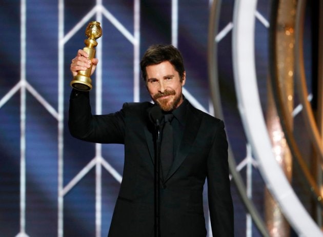 Christian Bale at Golden Globe awards