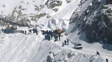 Three people missing after coming under avalanche in Anantnag
