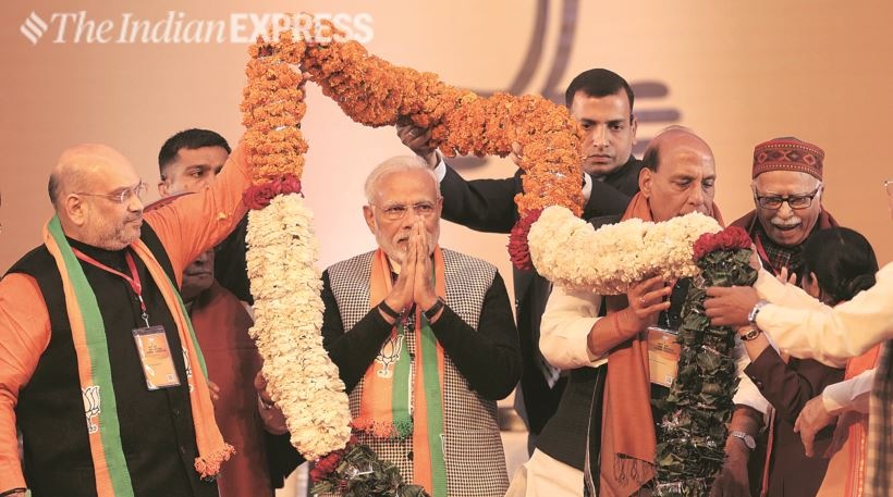 bjp national council meeting, bjp national executive meeting, bjp meeting, ramlila maidan, lok sabha elections, lok sabha elections 2019, narendra modi, amit shah