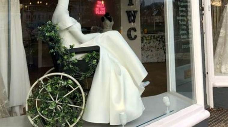A photo of the exhibit at The White Collection in Portishead, near Bristol, went viral after being shared by Twitter user and disabled artist Beth Wilson. (Photo courtesy: BBC)