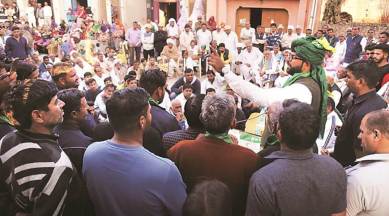 Digvijay Chautala addresses a gathering. (Express photo/Jaipal Singh)