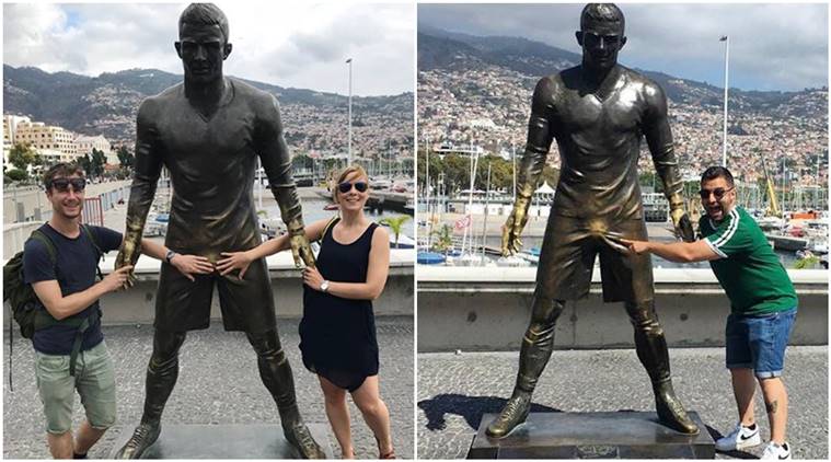 Cristiano Ronaldo statue’s crotch has caught people’s attention