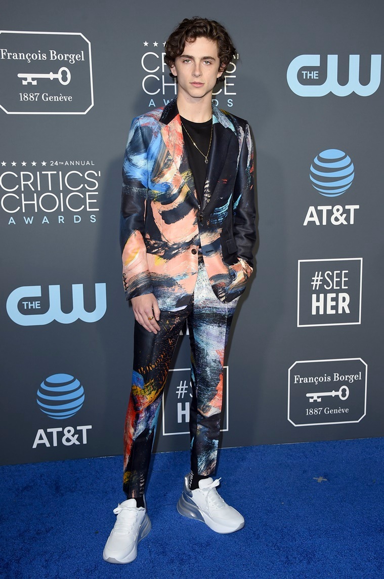 Critics Choice Awards, Critics Choice Awards 2019, Critics Choice Awards who wore what, Critics Choice Awards nominees, Critics Choice Awards winners, Lady Gaga, Nicole Kidman, Rachel Brosnahan, Timothee Chalamet, Emily Blunt, John Krasinski, Julia Roberts, Kristen Bell, Chrissy Teigen, John Legend, Judith Light, American Crime Story: The assasination of gianni versace, A Star is Born, Beautiful Boy, The Marvelous Mrs Maisel, Mary poppins returns, a quiet place, tully, Shallow song, celeb fashion, indian express, indian express news