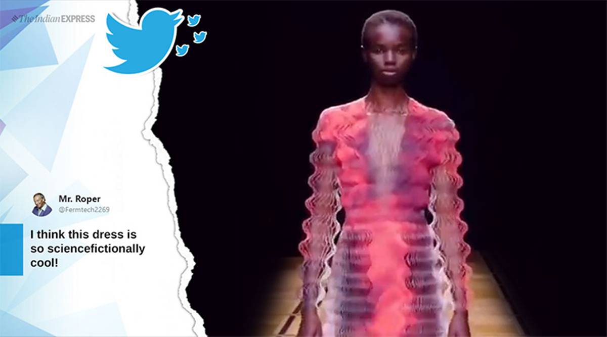 People Can T Stop Obsessing Over This Futuristic Dress By Designer Iris Van Herpen Trending News The Indian Express