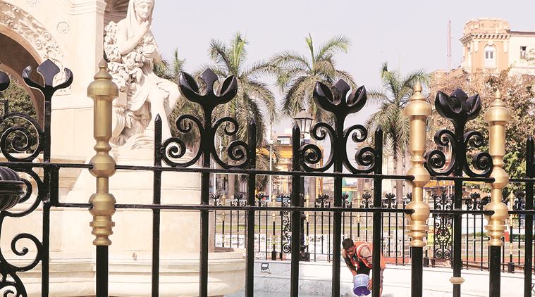 flora fountain, flora fountain mumbai, mumbai flora fountain, bmc, brihanmumbai municipal corporation, flora fountain shut down, leakage, mumbai news, indian express news