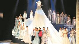 lakme fashion week, lakme fashion week summer resort 2019, gaurav gupta, tabu, karan johar, designer gaurav gupta, royal opera house mumbai, zardozi, textiles, velvet, opera house mumbai, indian express news