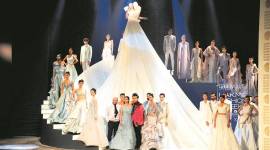 lakme fashion week, lakme fashion week summer resort 2019, gaurav gupta, tabu, karan johar, designer gaurav gupta, royal opera house mumbai, zardozi, textiles, velvet, opera house mumbai, indian express news