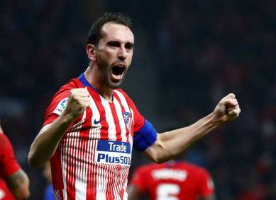 Atletico Madrid's Diego Godin at Wanda Metropolitano, Madrid, Spain