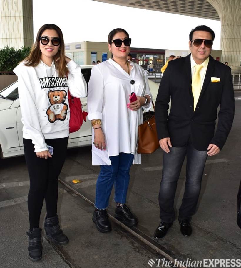 govinda, wife sunita ahuja, daughter tina ahuja.