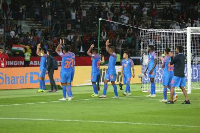 Indian football team after the loss to UAE in the AFC Asian Cup 2019