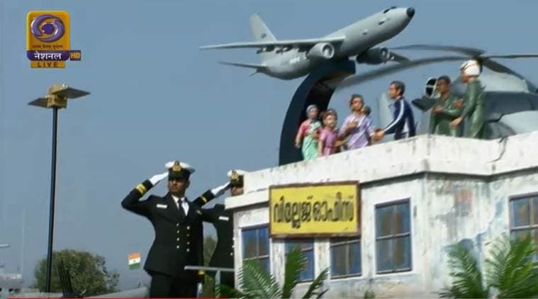 Republic day, republic day parade, republic day show, r day, r day news, rday parade,indian navy, rescue operation, kerala flood rescue operation, indian express