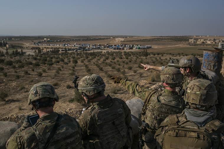 US Special Forces troops near Manbij, Syria
