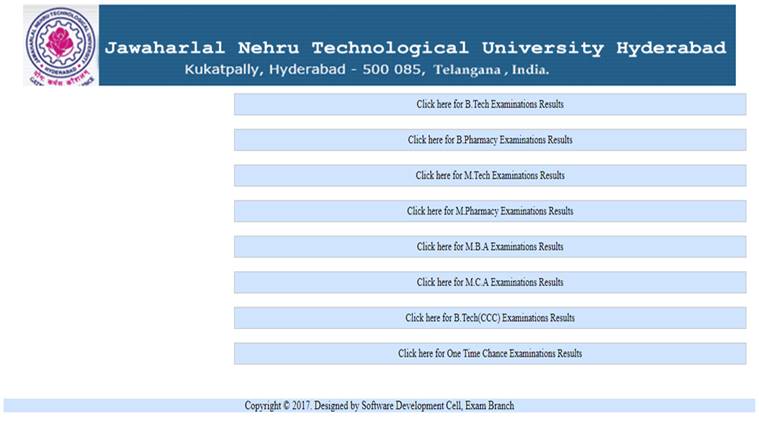 JNTUH undergraduate postgraduate result declared check at jntuh