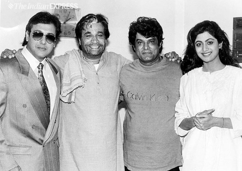 kader khan with shilpa shetty and govinda