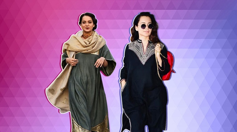 Kangana Ranaut, Manikarnika, Kangana Ranaut latest pics, Kangana Ranaut rekha sari, rekha kangana ranaut, Kangana Ranaut fashion, Kangana Ranaut Manikarnika, celeb fashion, bollywood fashion, indian express, indian express news
