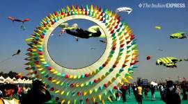 international kite festival, kite festival ahmedabad, sabarmati riverfront kite festival, vijay rupani, op kohli, gujarat, uttarayan, makar sankranti, indian express news